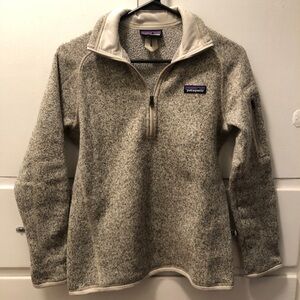 Patagonia Better Sweater 1/4 zip - gray and tan - size XS
